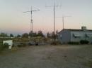 R to L, 3ele 20, 4ele 15, 4ele 10, 40M 1/4 wave Vertical W/elevated radials, Inv Vees 17/30/40/80, Inv L 160, Slopping Dipole 12, Rotatable dipole 17.